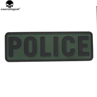 EMERSONGEAR PVC Patch Police Letter Military Airsoft Velcro Hook Design
