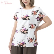 Pena house เสื้อเบลาส์แขนล้ำ คอกลม ลายดอกไม้ POSS012503