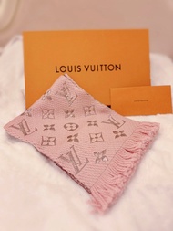 100% Authentic and Brand New LV Logomania Wool Scarf  (Pink / M70466) LV 粉色羊毛圍巾 頸巾