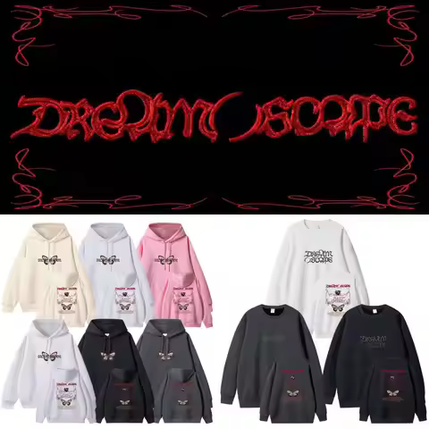 NCT DREAM Dream( )Scape Support Hoodie Fleece-Lined Thin Top for Dancing Cotton Long Sleeve Polo Col