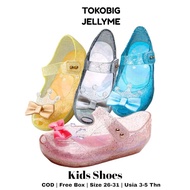 [Clabig] Import Shoes Jellyme Flat Shoes Jelly Mahkota Fashion Shoes Import Girls Shoes Size 26-31