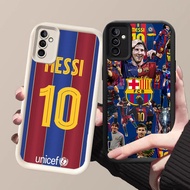 HK-58 Football star Messi Shockproof Casing for Black and White Silicone Samsung A25 A24 A34 A17 A35