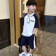 Terno for Kids Boy Cute Polo Simple w/ tiw design semi casual wear 1-5yrs old C23