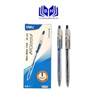 Combo of 6 - 12 0.5mm Ballpoint Pens - Deli blue ink CQ27-BL, black ink CQ27-BK (Q27-BL / Q27-BK)
