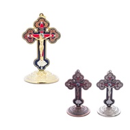 Mini Benedict Mille Sitting Cross Catholic Cross 9.5cm Catholic Cross Table Decorative Cross Display