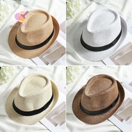 REPKG Straw Panama Cap Unisex Gangster Cap Beach Cowboy Fedora Hat