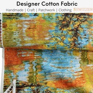 Premium Cotton Fabric Abstract Design Nature in Multicolor Design |Sewtizen Fabric & Notion|