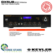Kevler GX-5UB 600W X 2 High Power Videoke Amplifier with USB Bluetooth and FM GX5UB GX 5UB
