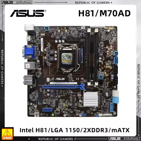 ASUS H81/M70AD/DP_MB Motherboard Support i5-4670K 4690K i7-4770K 4790K E3-1286 v3 CPU DDR3 1600MHz 1