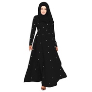 High Quality Plain Jubah Muslimah Ishaa with Front Starletz Batu Iron Less