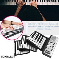 Portable 61 Keys Roll-Up Piano USB MIDI Keyboard MIDI Conctroller Hand Electronic Silicone Piano