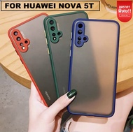 Huawei Nova 5T Case Nova5T เคสหัวเว่ย เคสขอบสี เคสปุ่มสี สวยและบางมาก สินค้าใหม่ เคสโทรศัพท์ huawei Nova5T