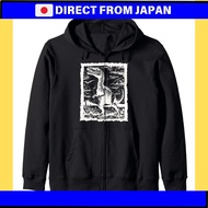 Dinosaur fossil, prehistoric dinosaur zip-up hoodie