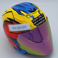 HELMET Visor Siang Malam REVO GOLD /2 TONE BLACK / Rainbow GOLD / LIGHT SMOKE / DARK SMOKE AR1. SIDE
