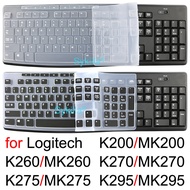 Keyboard Cover For Logitech K200 Mk200 K260 Mk260 K270 Mk270 K275 Mk275 K295 Mk295 Wired Black Silic