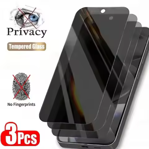 3Pcs Privacy Screen Protector for Samsung S26 S25 S24 S23 Plus Anti-spy Glass for iPhone S22 S21 Pri