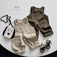 Cute Baby bi-in Boys Overalls Children Japanese Casual All-match Pants Girls Trendy Children's Cloth