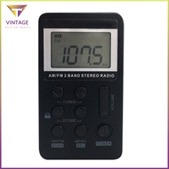 [V.S]Mini Radio AM FM Pocket Portable Stereo Radio Tiny Digital Radio [M/3]