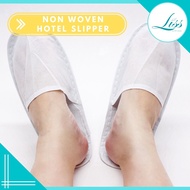LISS Non-Woven Hotel Slipper Selipar Rumah - White (1 Pair - One Size Fits All)