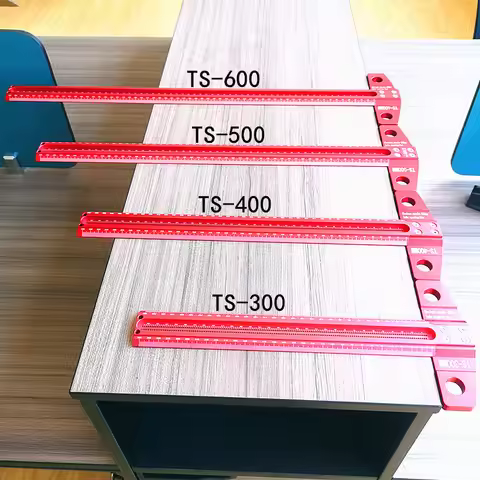 Woodworking Scribe 60-600mm T-type Ruler Scribing ruler Aluminum alloy Line Drawing Marking Gauge DI