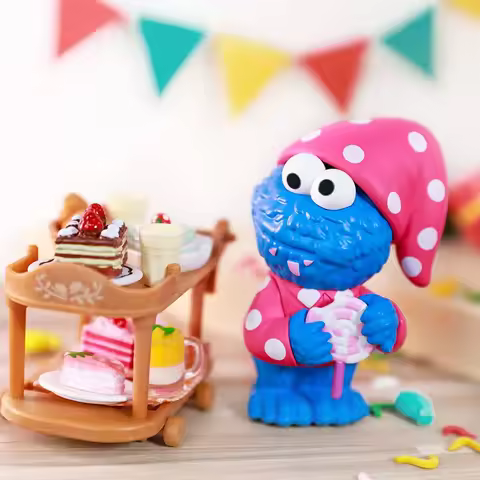 POP MART Sesame Street Party Series Blind Box Guess Bag Desktop Decoration Cute Model Gift Girl Toys