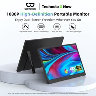 GOOJODOQ Portable Monitor 15.6 inch 1080P/4K/141 PPI/72%sRGB for Laptop PC Phone Xbox PS4/5 Switch