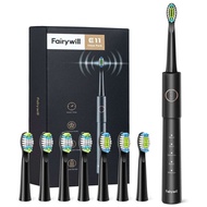《711》jie7 MALL Fairywill Sonic E11 Waterproof USB Charge Rechargeable Electric Toothbrush 8 Brush Re