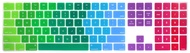 HRH Rainbow Silicone Keyboard Cover Keypad Skin for Magic Keyboard with Numeric Keypad A1843 MQ052LL