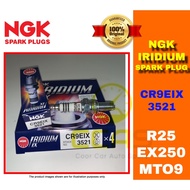 NGK IRIDIUM CR9EIX (1PC) R25 EX250 MTO9 UNIVERSAL (ORIGINAL100%) PLUG CR9E NGK-3521 CR9EIX