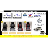 Proton SATRIA 1.3/1.5 (2000) BITE - Semi Leather Car Seat Cover/Sarung Kusyen Kereta