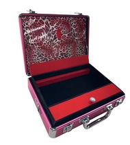 Jjp aluminum tari case tari box 36 capacity magenta