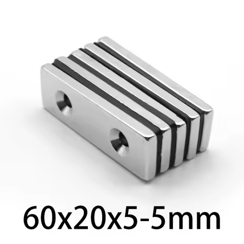 60x20x5-5mm Block Powerful Strong Magnetic Magnets For Fridge, DIY, Building, Scientific, Craft, Edu