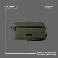 Centimental - Armadon Lite กระเป๋าคลัทช์ สีเขียว | กระเป๋าถือ สําหรับผู้ชาย | กระเป๋าสะพายไหล่ สําหรับผู้ชาย | กระเป๋า กันน้ํา สําหรับผู้ชาย