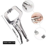 C-shaped Jaw Die-Clamp Pliers Size 6 Inch Size 17cm Nose with Rotating Pad for Clamping Tools Can Be