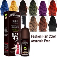 【sought-after】 Natural Ginseng Essence Instant Hair Dye Shampoo Instant Hair Color Cover Permanent Hair Coloring Shampoo Whit Comb Dye