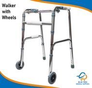 Adult Walker with Wheels Adult Walker without Wheels Mobility Aid Foldable Walker Adjustable Wheelchair