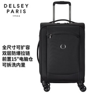 French Delsey Delsey Trolley Case Luggage Case Boarding Bag Can Be Expanded Double Layer Zipper Soft Suitcase Cloth Case 2352