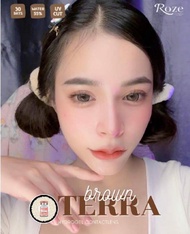 🔥คอนแทคเลนส์ Hydrogel✨ขนาดบิ๊กอาย ใหญ่มาก✨ Terra ✨Rozelens ✨ Brown/Gray