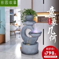 Automatic Water Circulation Floor Ornaments Humidifying Fountain Water Landscape Light Luxury and Simplicity Decoration Living Room Home Opening