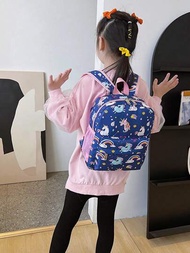 Mochila Casual de Nylon para Niñas con Estampado de Unicornio