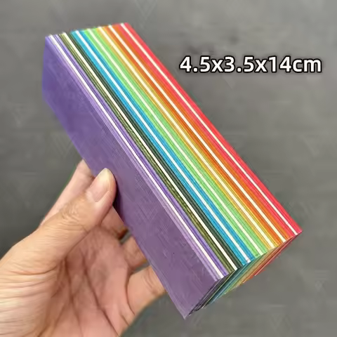 Multilayer Colored Solid Wood Board, Rainbow Wood Strip Slab, DIY Wood Blanks for Ring Knife Handle