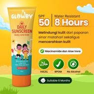 GLOWBY Daily SUNSCREEN SPF 50 untuk Bayi dan Anak sunblock berenang melindungi kulit mencerahkan waj