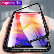 Eleven2 Metal Magnetic Absorbent Glass Case for Redmi 8 Metal Magnetic Adsorption Glass Case