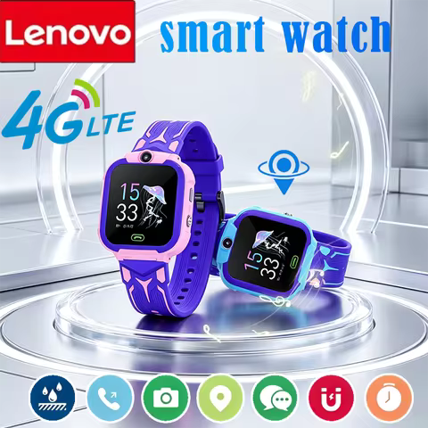 Lenovo 4G SIM Card Kids Smart Watch Waterproof GPS Tracking Mini Children Wrist Watch Call Camera El