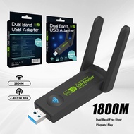 Actual 1300Mbps WiFi Adapter  USB WiFi Receiver with Bluetooth Driver-Free Wireless USB Adapter Dual