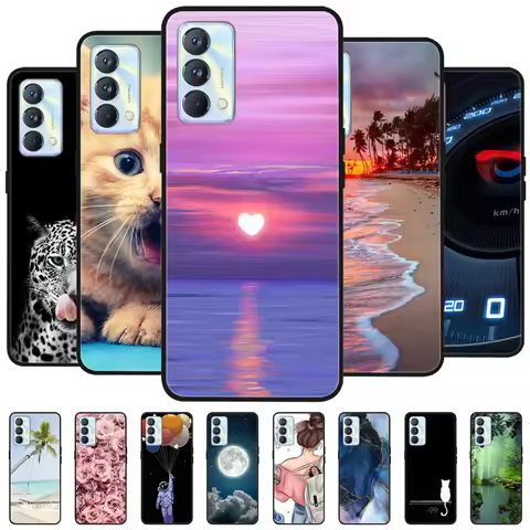 For Realme GT Master Edition Case Marble Painted Cover Soft Silicone Shockproof Phone Case For Realm