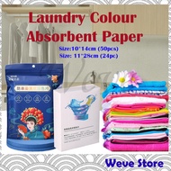50pcs Landry Anti Dye Color Absorbent Paper Nano Absorption Sheet Laundry Care Anti Staining Washing
