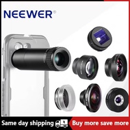 Neewer 17mm Thread Phones External Lens 8mm Fisheye 105mm 10X Macro 18mm Telephoto Lens for 17mm Bas