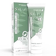 Zero Nalive Hyaluronic Acid Serum for the Face with Vitamin C, E, Organic Aloe Vera, Made in Italy, Anti-Wrinkle Instant Effect, Bioplastic Bottle, No Paraffin Silicone, Perfume PEG, 30 ml