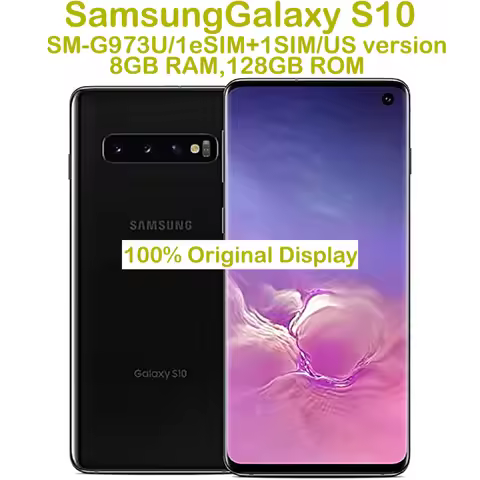 Samsung Galaxy S10 Smart Android Phone 6.1-inch AMOLED 1440 x 3040 Curved Screen Samsung Phone 16MP 